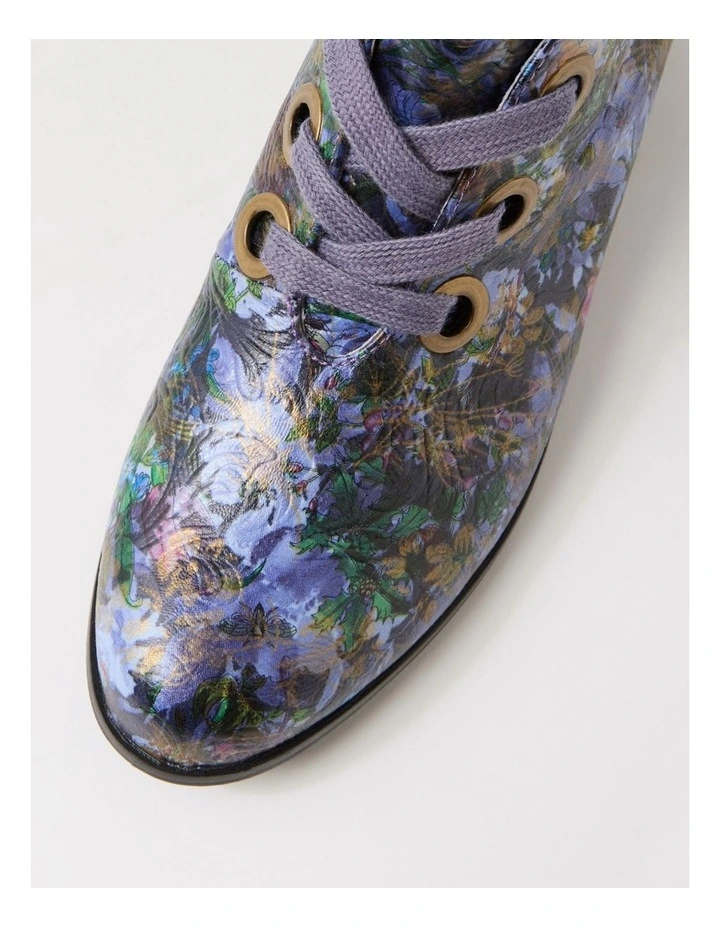 Hissel Blue Floral Ankle Boots image 4