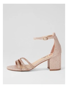 Jalim Rose Gold Fabric Sandals