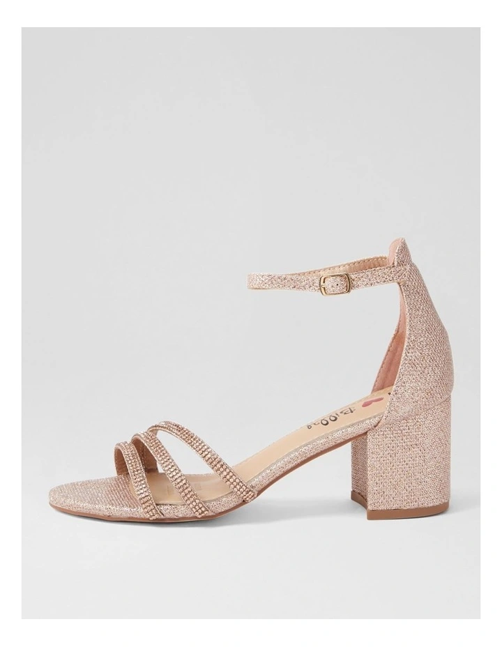 Jalim Rose Gold Fabric Sandals image 1