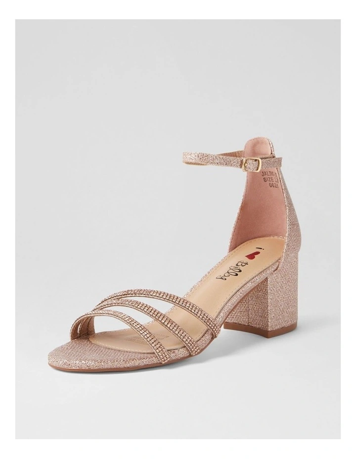 Jalim Rose Gold Fabric Sandals image 2