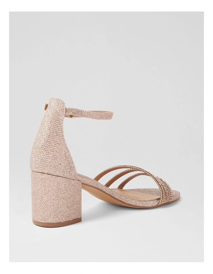 Jalim Rose Gold Fabric Sandals image 3