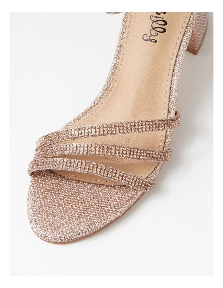 Jalim Rose Gold Fabric Sandals image 4