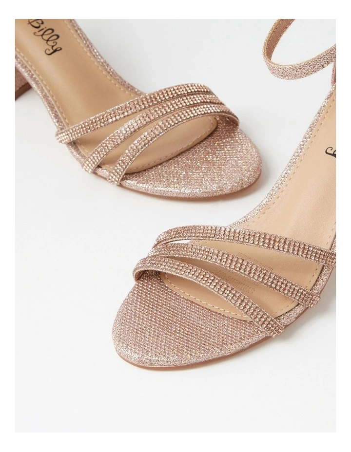Jalim Rose Gold Fabric Sandals image 5