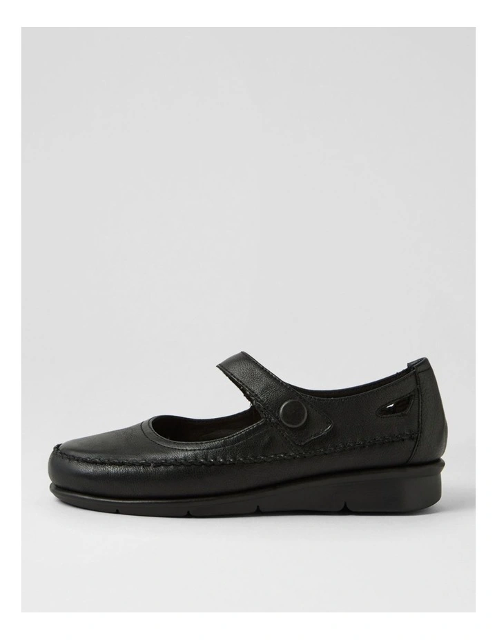Peregrine Black Leather Flat Shoes image 1