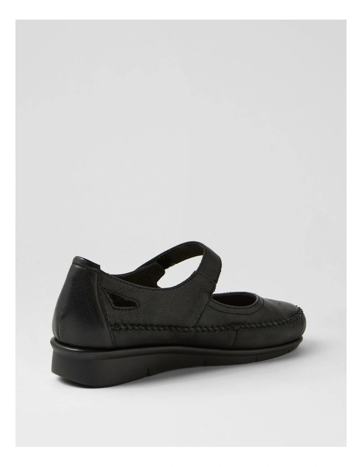 Peregrine Black Leather Flat Shoes image 3