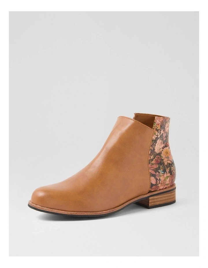 Horson Tan Cafe Floral Ankle Boots image 2