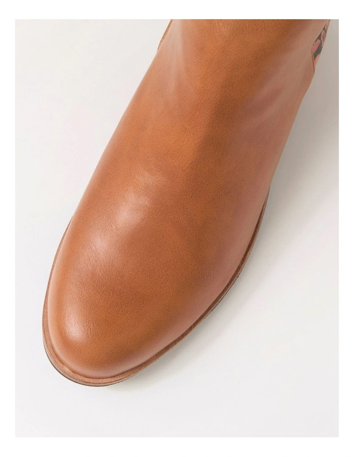Horson Tan Cafe Floral Ankle Boots image 4