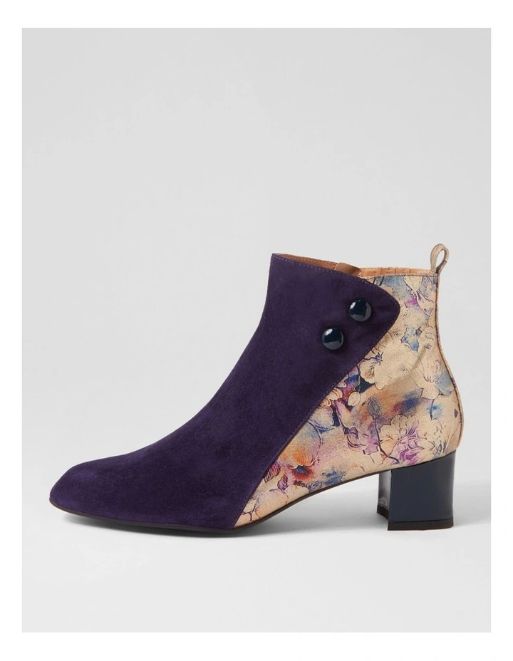 Marrinas Dark Purple Old Gold Multi Ankle Boots image 1