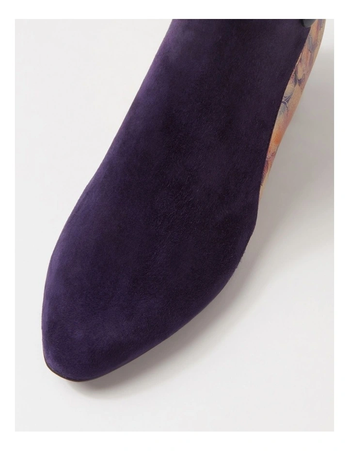 Marrinas Dark Purple Old Gold Multi Ankle Boots image 4