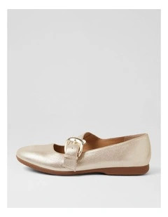Briells Champagne Shimmer Suede Mary Janes