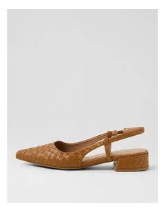 Torranzi Tan Emboss Flat Shoes