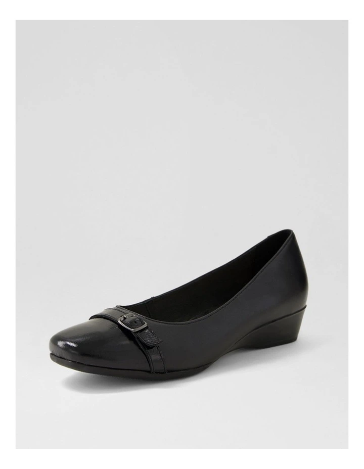 Rosalaie Black Patent Leather Wedges image 2