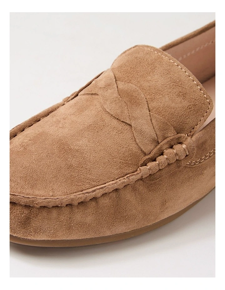 Elian Light Choc Suede Flat Shoes image 5