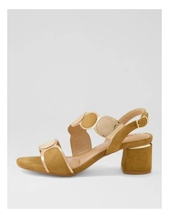 Haldis Tan Multi Microsuede Sandals