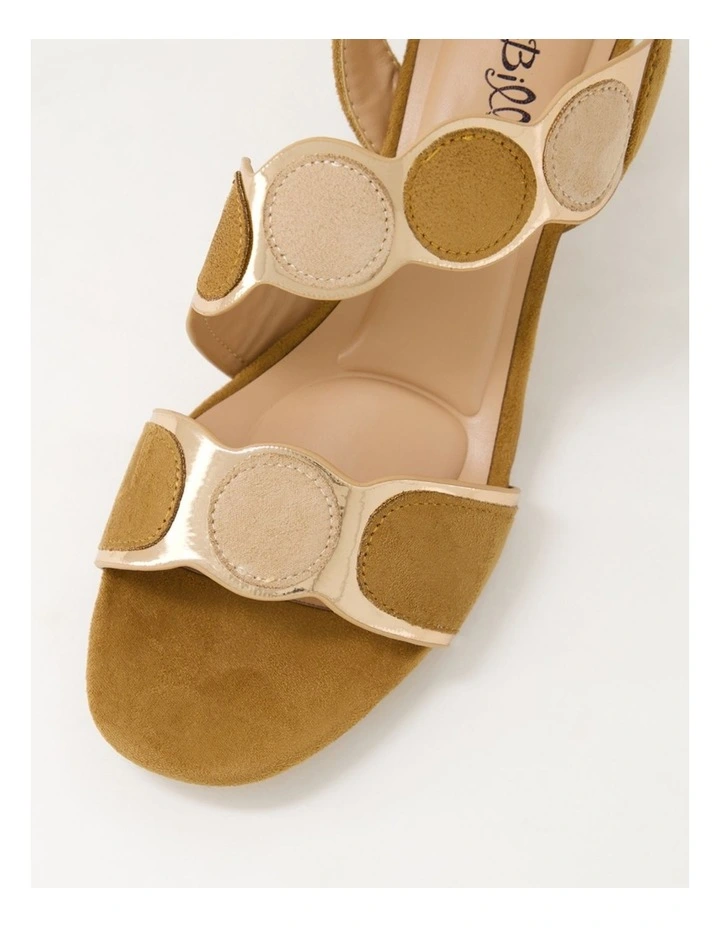 Haldis Tan Multi Microsuede Sandals image 4