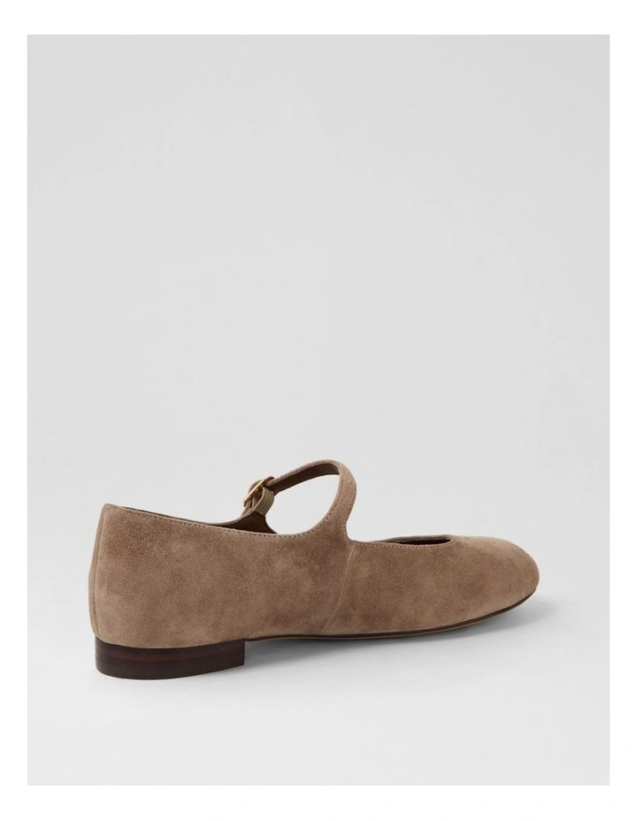 Curious Taupe Suede Flat Shoes image 3