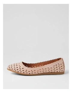 Fahey Blush Leather Flat Shoes
