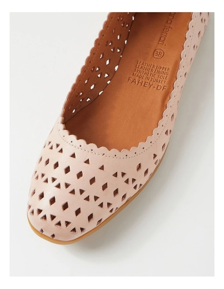 Fahey Blush Leather Flat Shoes image 4