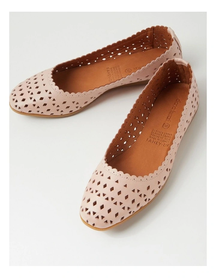 Fahey Blush Leather Flat Shoes image 5