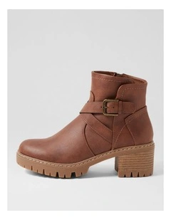 Fringle Cognac Ankle Boots