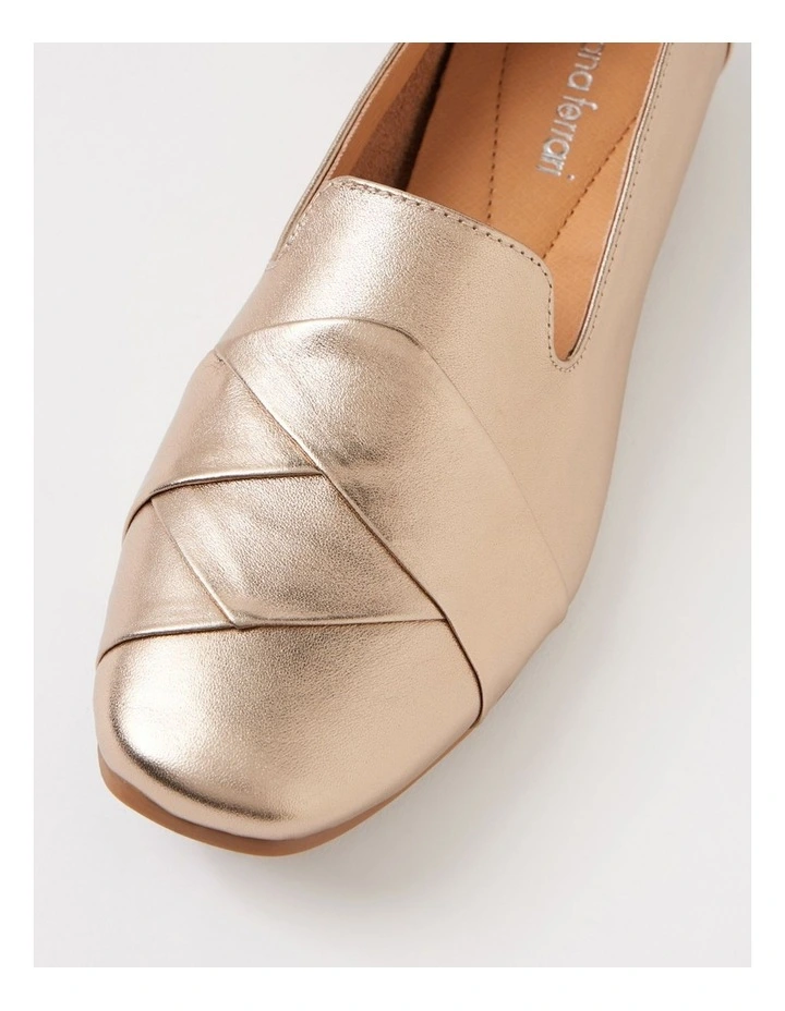Tilony Champagne Leather Loafers image 4