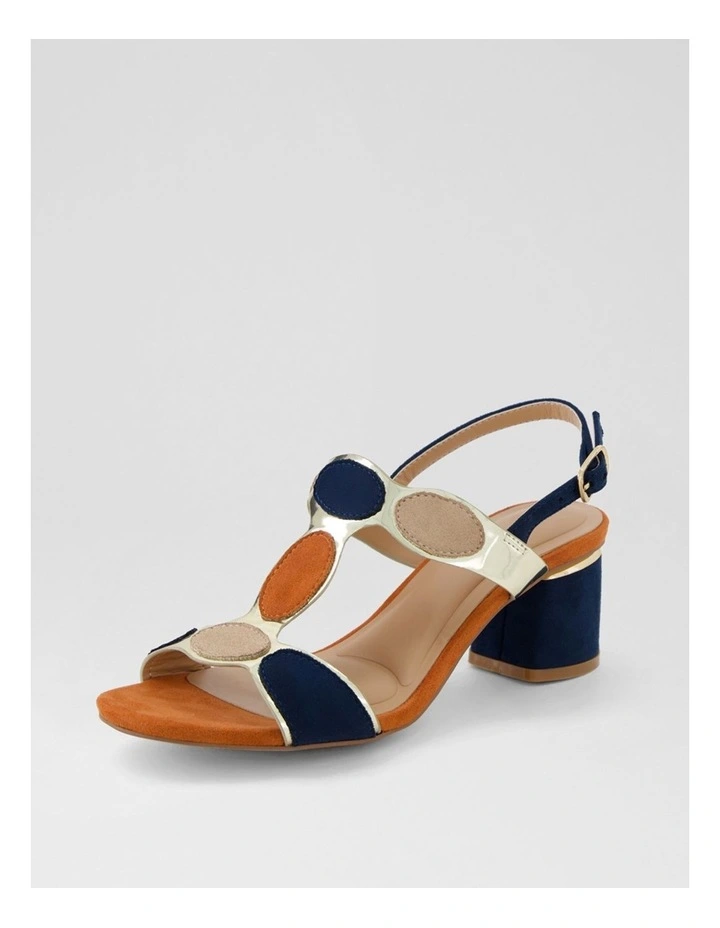 Hayton Navy Multi Microsuede Sandals image 2