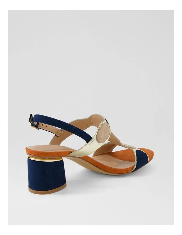 Hayton Navy Multi Microsuede Sandals image 3
