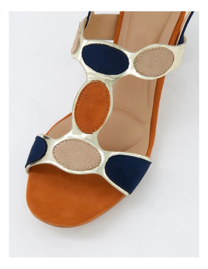 Hayton Navy Multi Microsuede Sandals image 4