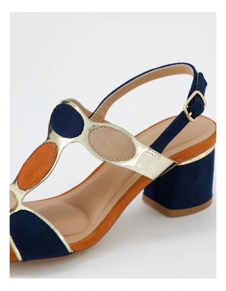 Hayton Navy Multi Microsuede Sandals image 5