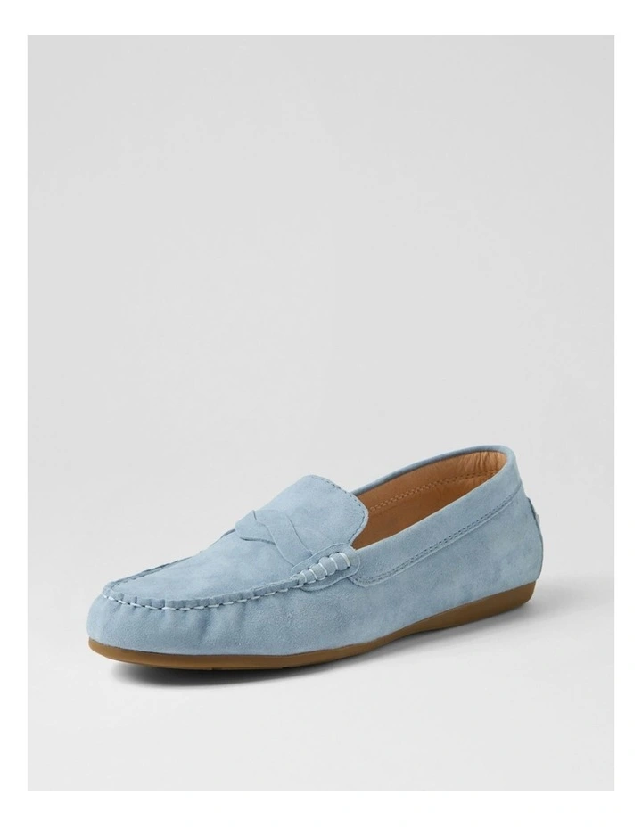 Elian Denim Suede Flat Shoes image 2