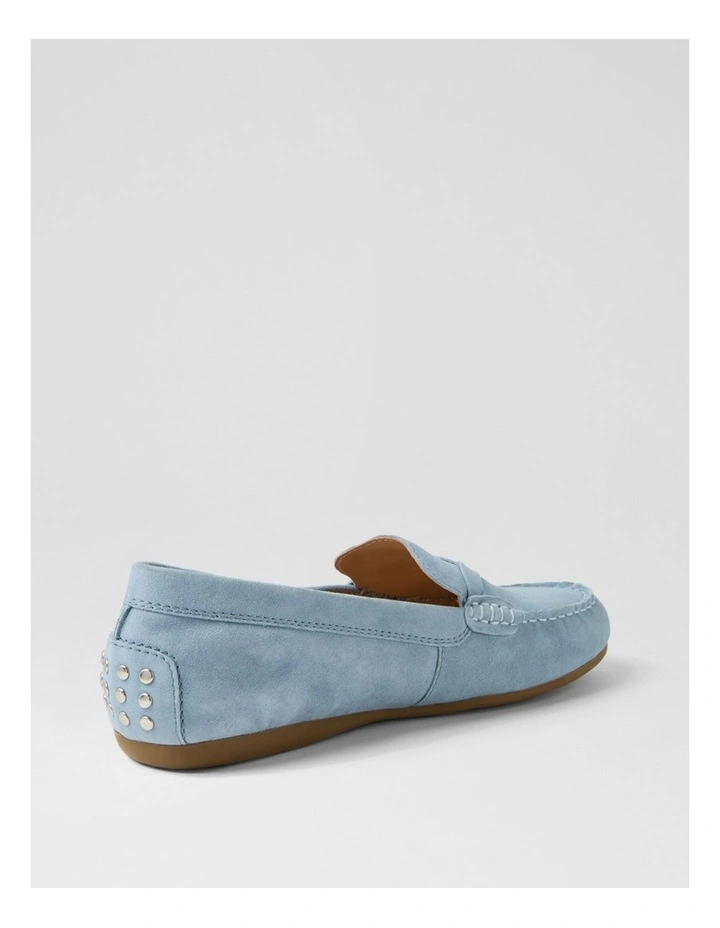 Elian Denim Suede Flat Shoes image 3