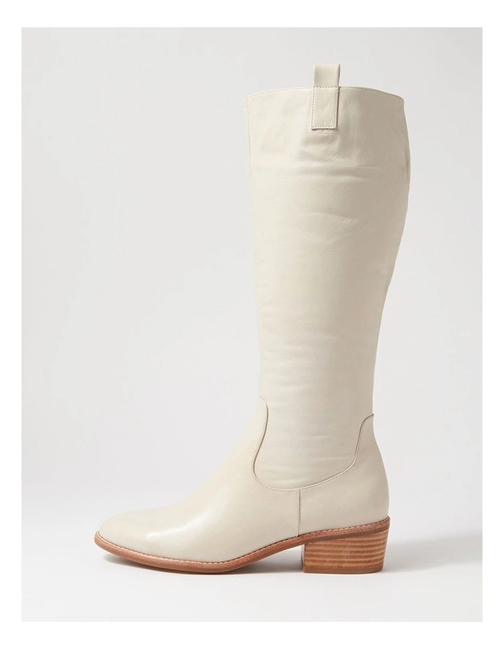 Giddy Oatmilk Leather Knee High Boots image 1