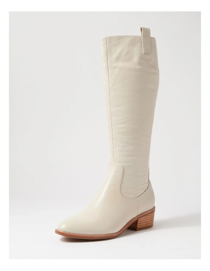 Giddy Oatmilk Leather Knee High Boots image 2