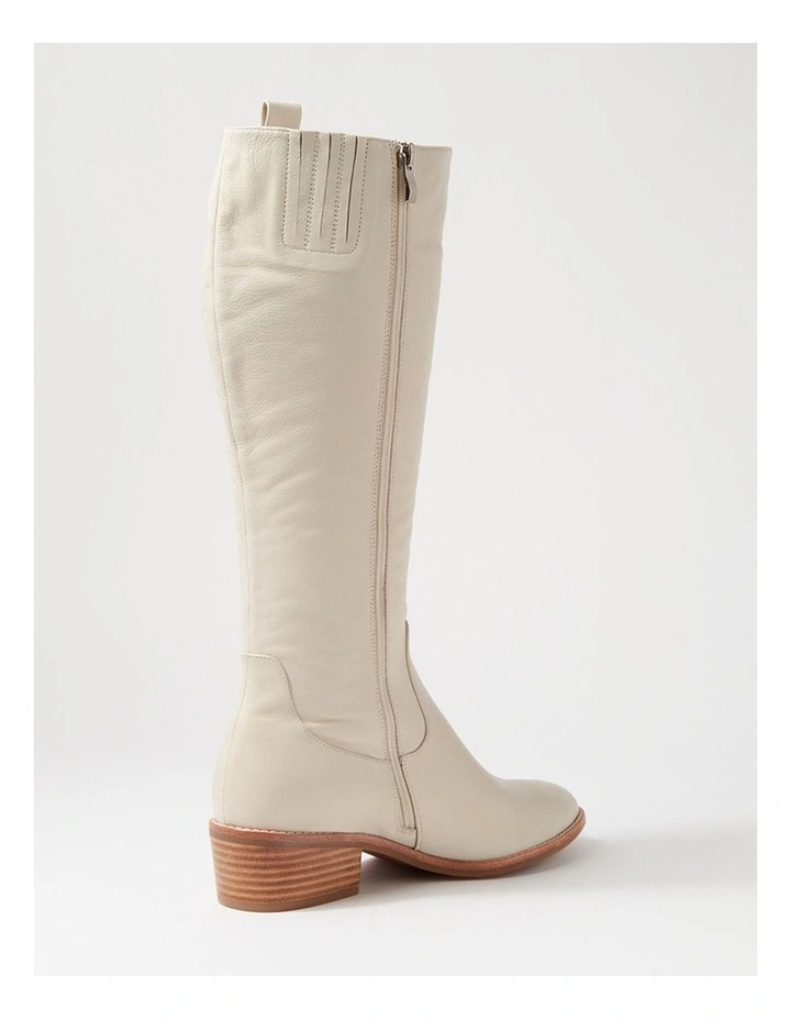 Giddy Oatmilk Leather Knee High Boots image 3