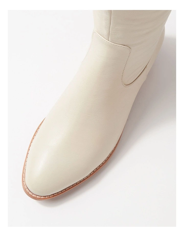 Giddy Oatmilk Leather Knee High Boots image 4
