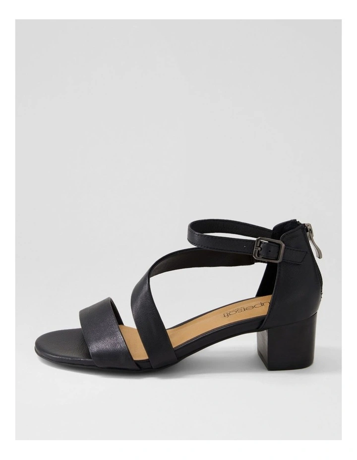 Caring Black Leather Sandals image 1