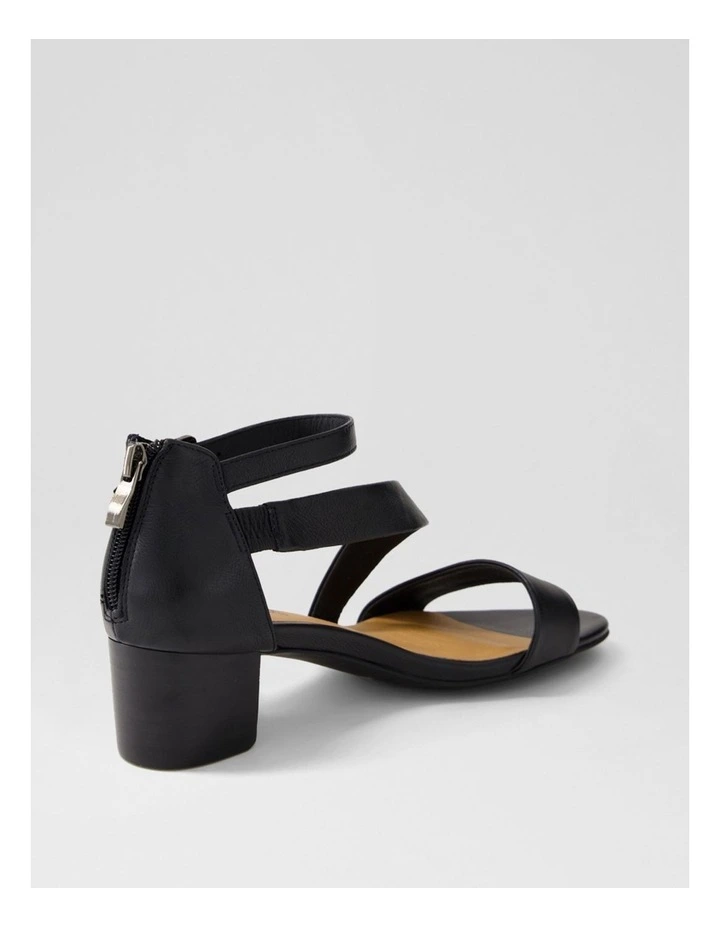 Caring Black Leather Sandals image 3