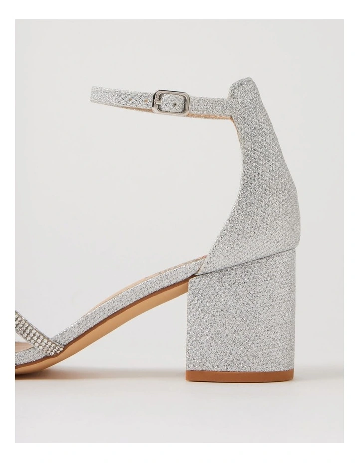 Jalim Silver Glitter Sandals image 5