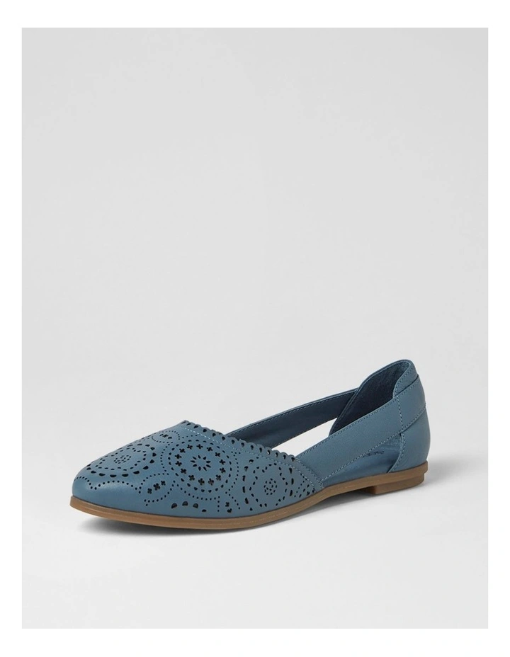 Loama Dark Denim Leather Ballet Flats image 2
