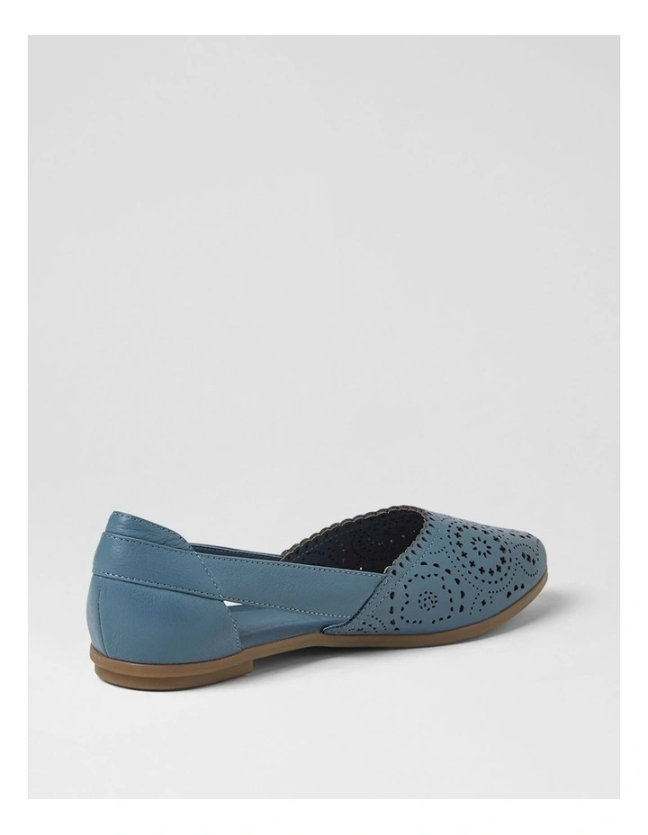 Loama Dark Denim Leather Ballet Flats image 3