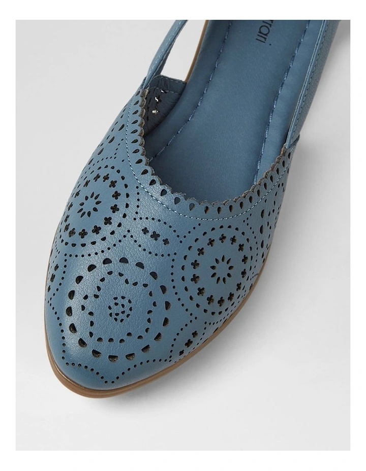 Loama Dark Denim Leather Ballet Flats image 4