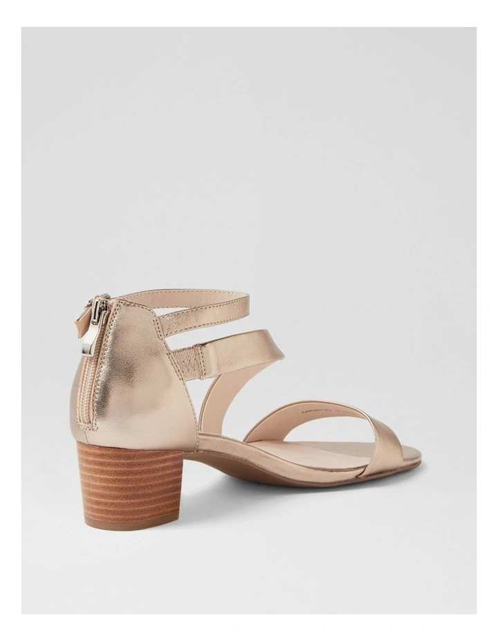 Caring Champagne Leather Sandals image 3