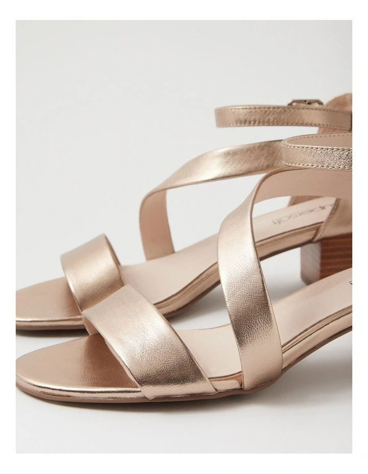 Caring Champagne Leather Sandals image 5