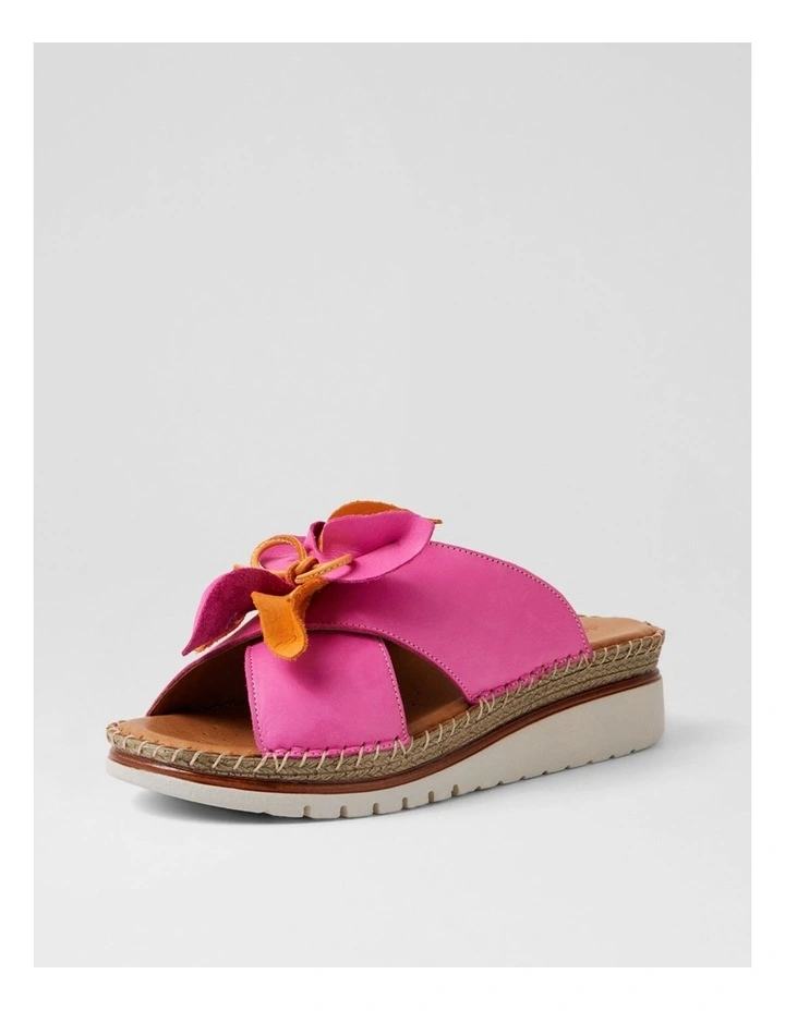 Intreege Fuchsia Orange Leather Sandals image 2