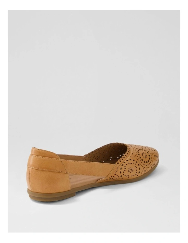 Loama Dark Tan Leather Ballet Flats image 3
