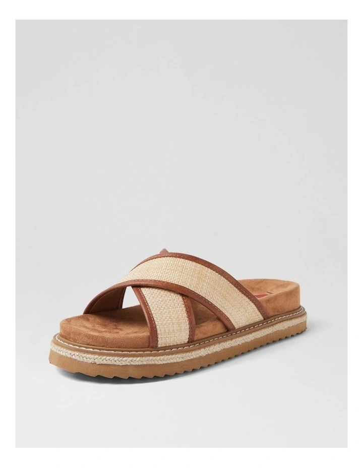 Harshini Tan Natural Synthetic Raffia Sandals image 2
