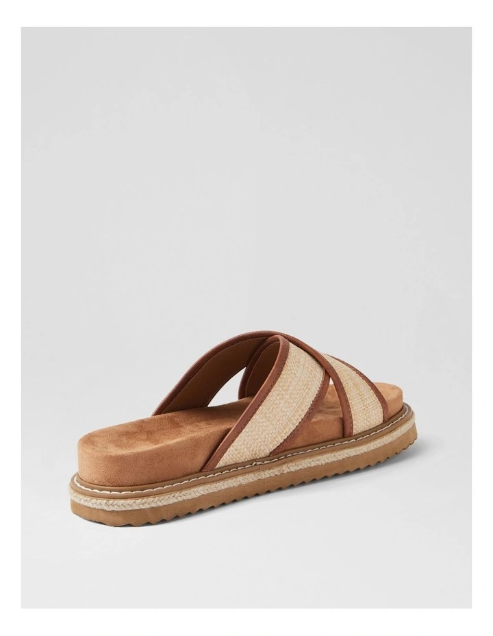 Harshini Tan Natural Synthetic Raffia Sandals image 3
