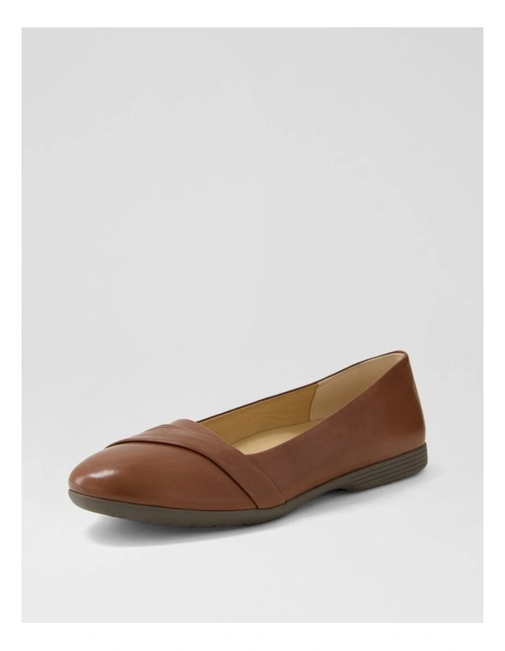 Belindas Dark Brown Leather Ballet Flats image 2