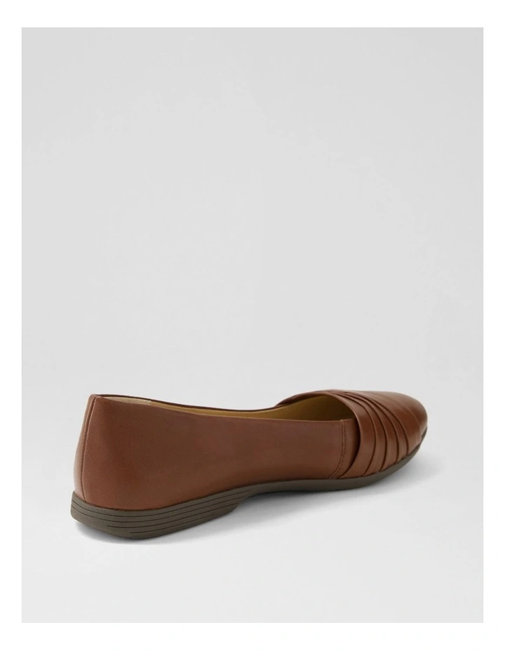 Belindas Dark Brown Leather Ballet Flats image 3