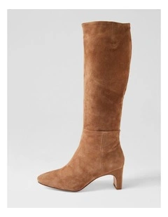 Swan Light Choc Suede Knee High Boots